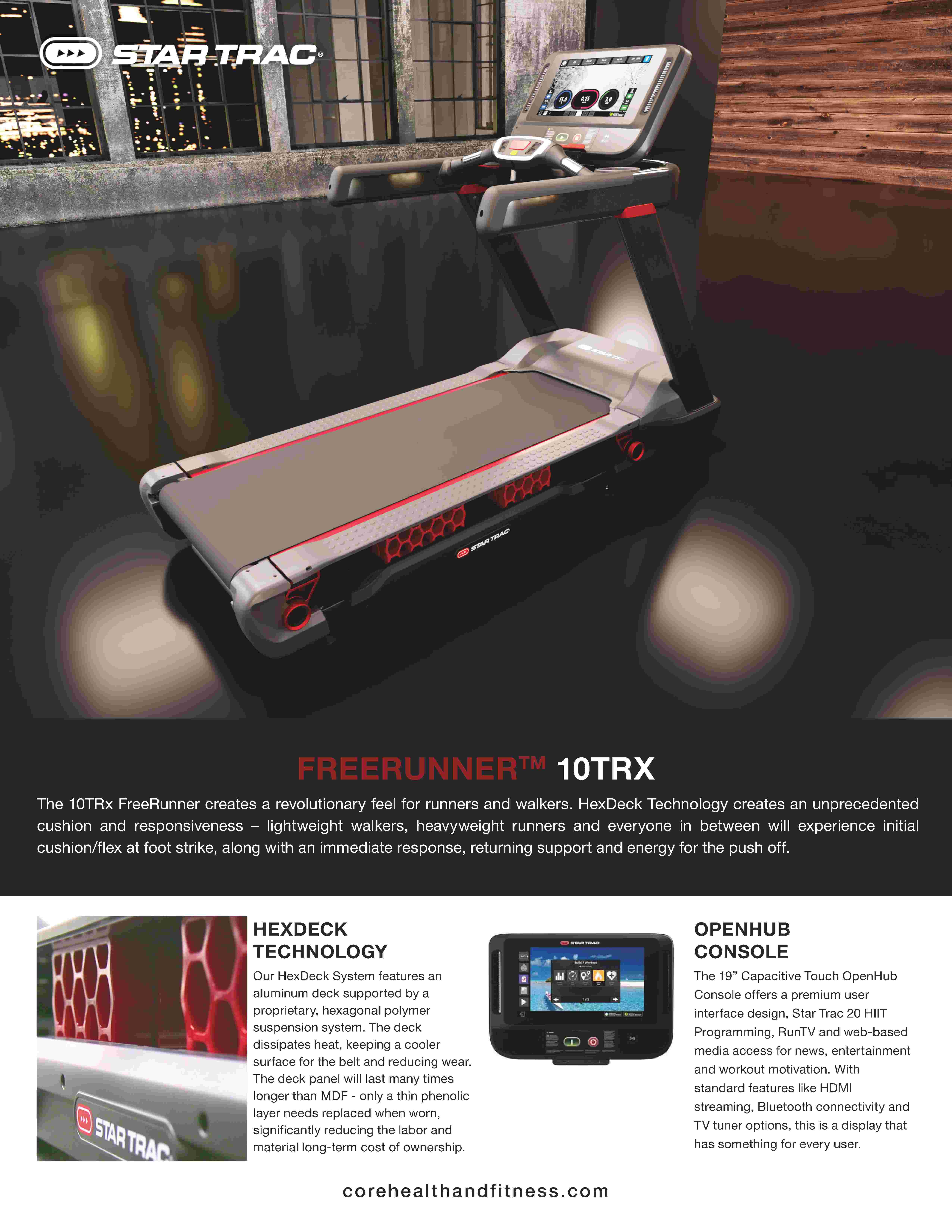 Star Trac FreeRunner 10TRx Product Sheet 001