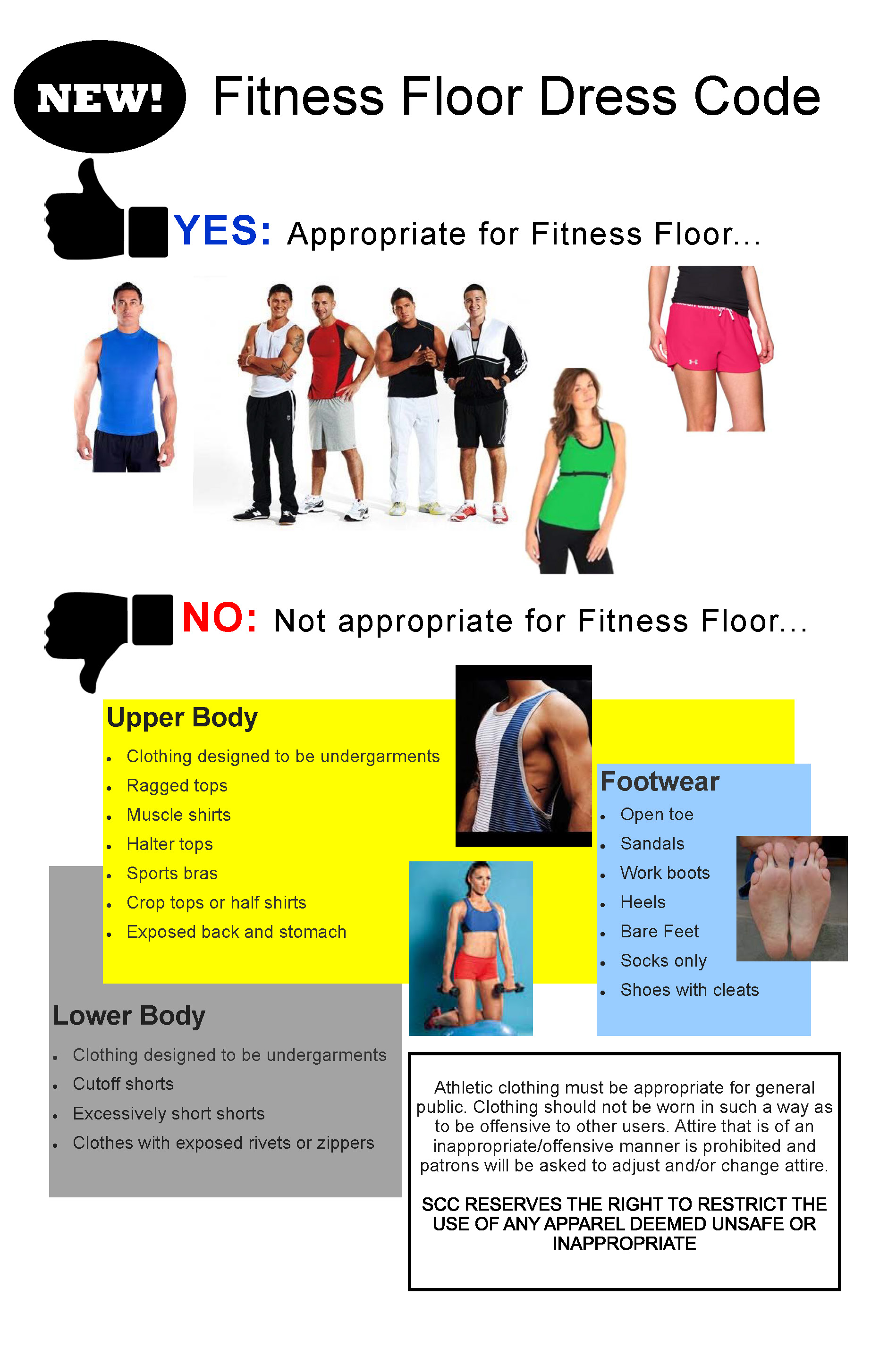 Fitness Floor Dress Code 2017